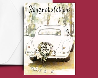 Printable Wedding Card,Congratulations, Digital Card Wedding,Print at Home Card,Downloadable Cards,Instant Download Card, A5 Greeting Cards,