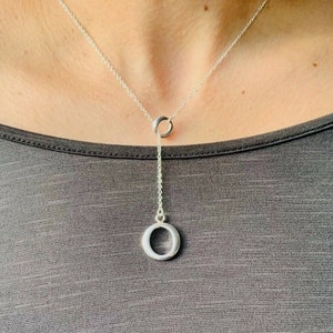Eternity Necklace, Necklace chain Women, Ladies  Silver Pendant, Sterling Silver, Special Gift , Interlocking Circle pendant, bridesmaid