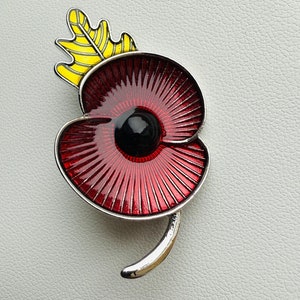 Mohnblume Brosche, Poppy Pin, Emaille Erinnerung Rote Mohnblume Brosche, schön gemacht zum Gedenken an unsere Helden. Solide sichere Anstecknadel. Kostenlose Geschenkverpackung
