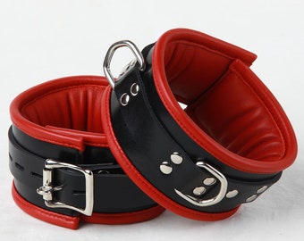 REAL LEATHER STEEL BONED BONDAGE ARM /& LEG BINDERS FULLY ADJUSTABLE