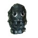 Genuine Black Cow Leather Bondage Hood Mask with Mouth Gag And Blindfold 