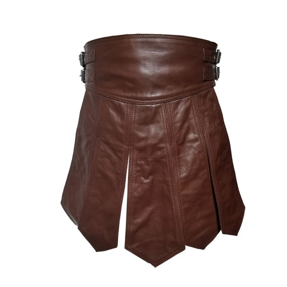 mens leather gladiator kilt