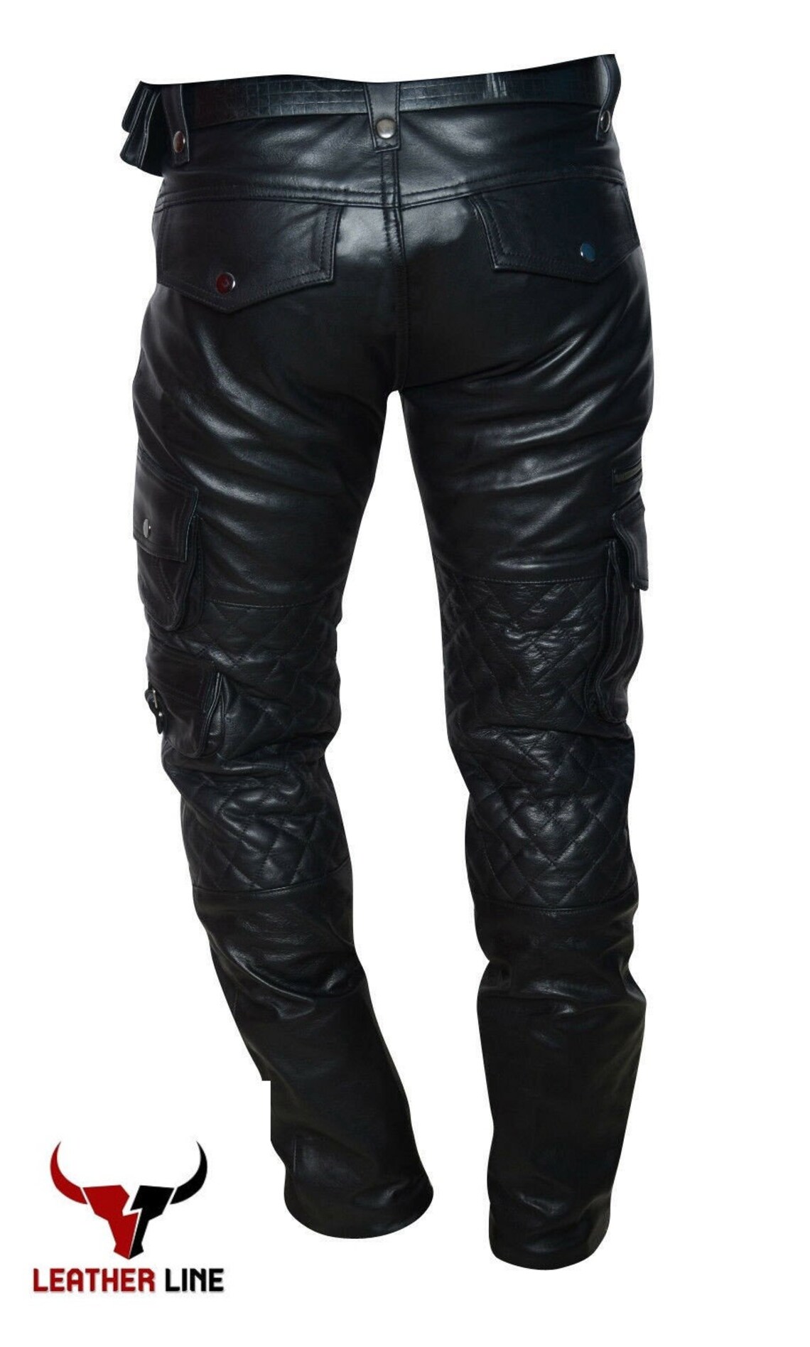 Mens Real Leather Black Pant Lambskin Cargo Pants/trousers for - Etsy