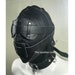 100% Genuine Black Cow Leather Bondage Hood Mask with Mouth Gag And Blindfold BDSM Fetish 