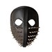 Men Punk Biker Genuine Leather Full face spike Mask Masquerade Black Cosplay 