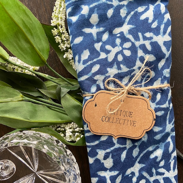 Organic Cotton Hand Block Printed Napkins - Set of 4