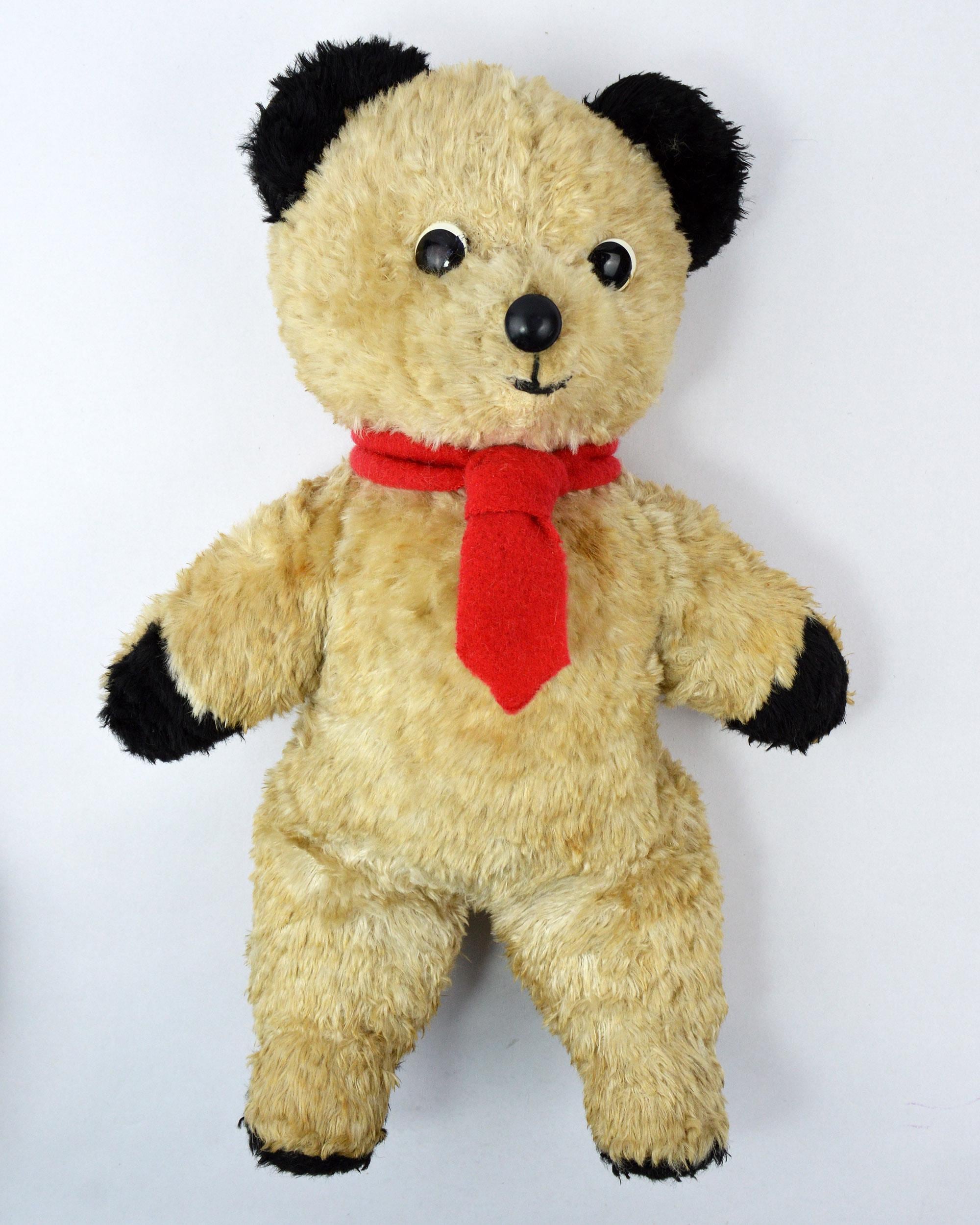 Vintage Sooty Teddy Bear Called Button ~ Lovely Old Art Silk Teddy