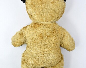 Vintage Sooty Teddy Bear Called Button ~ Lovely Old Art Silk Teddy
