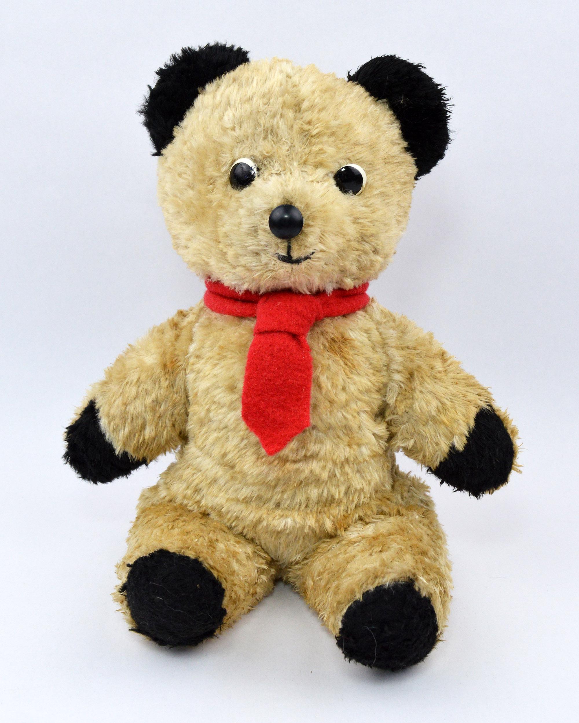Vintage Sooty Teddy Bear Called Button ~ Lovely Old Art Silk Teddy