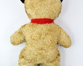 Vintage Sooty Teddy Bear Called Button ~ Lovely Old Art Silk Teddy