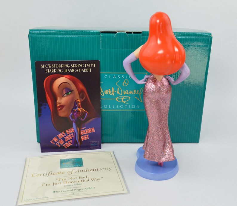 Jessica Rabbit Figure Base Rare WDCC Jessica Rabbit Sculpture / Figurine ~ I'm Not Bad, I'm Just ...