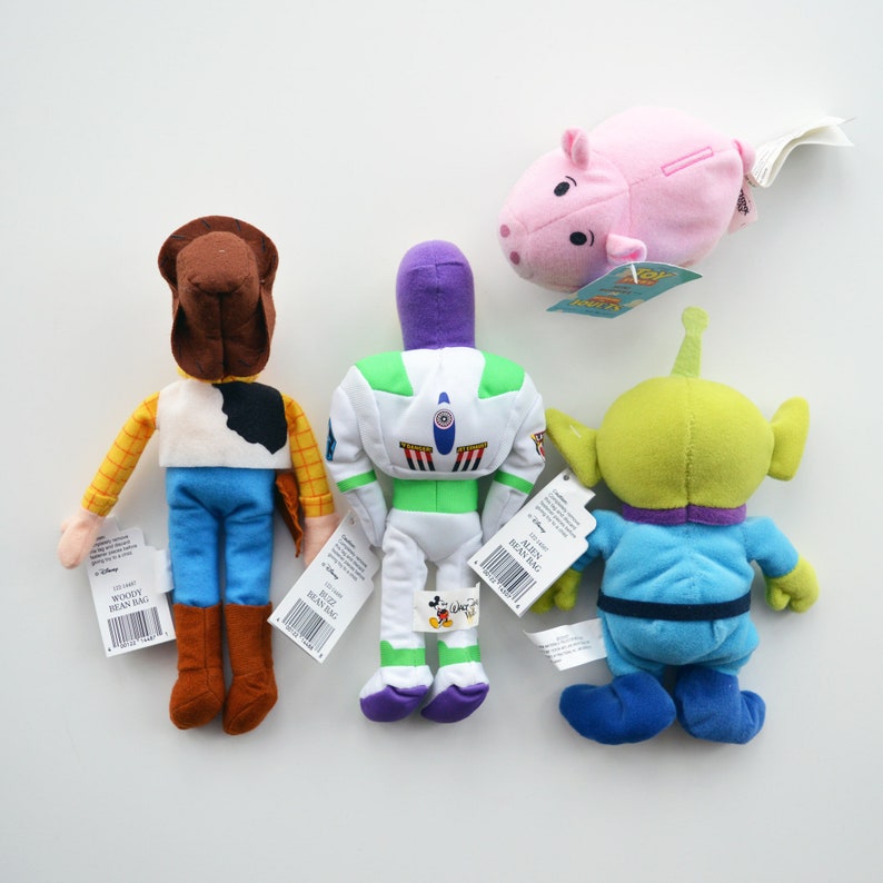 Vintage Disney Pixar Toy Story Beanies Plush Soft Beanie Etsy
