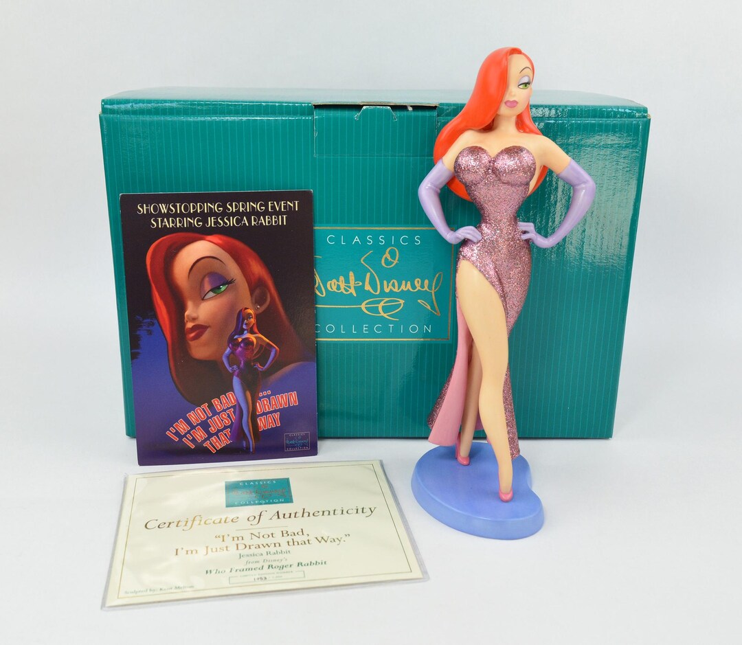 Jessica Rabbit Sculpted Rare WDCC Jessica Rabbit Sculpture / Figurine ~ I'm Not Bad, I'm Just ...