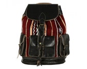 Genuine Leather Backpack Handmade Backpack With Kilim Authentic And Stylish Bag Women Backpack Daily Leather Backpack Gift Ideas