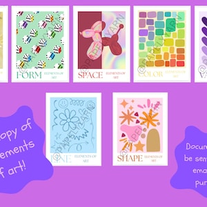 Principles of Design & Elements of Art Digital prints