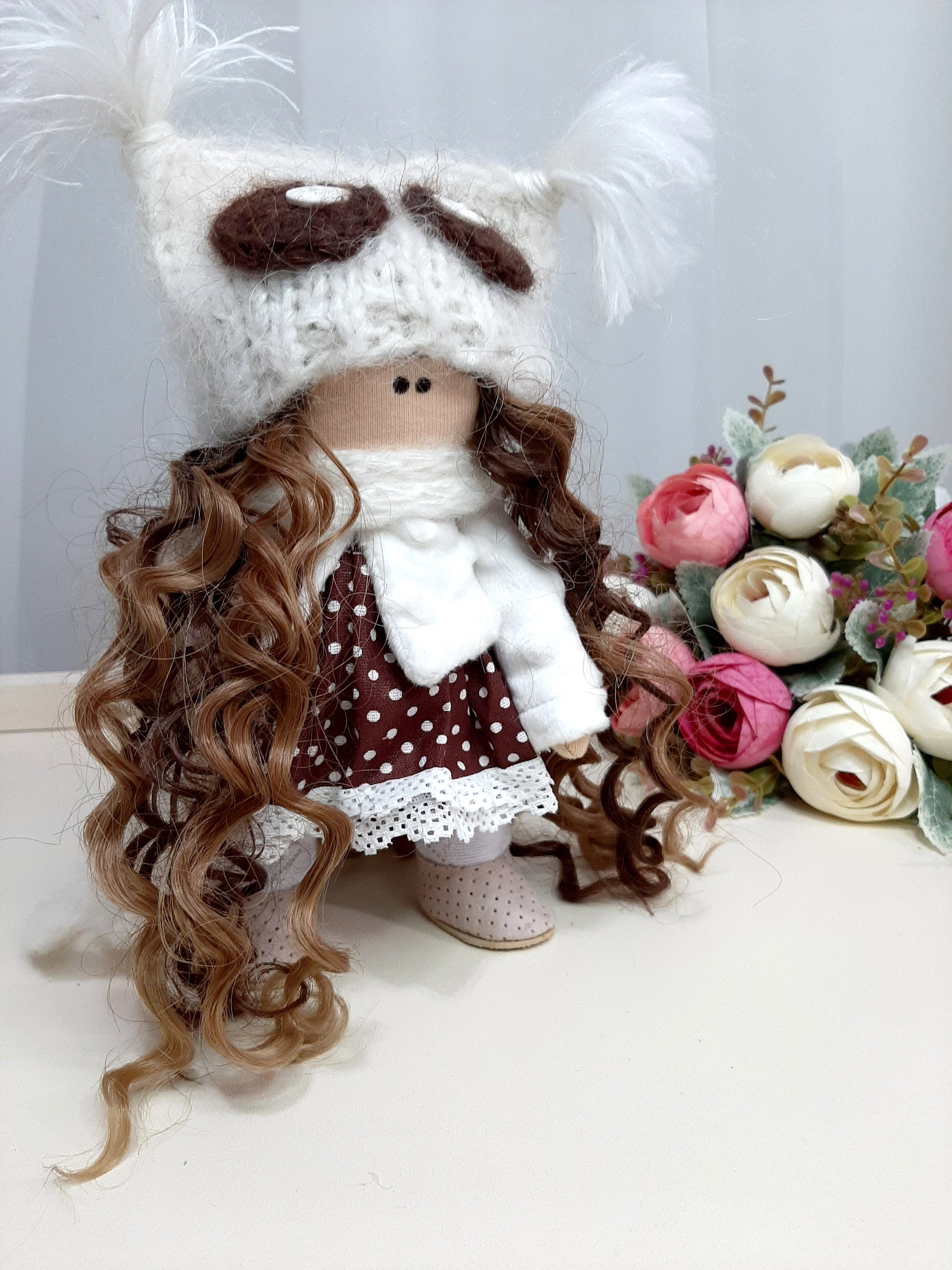 Mini Eule Baby Baby Dekor Mädchen Puppe Handgemachte Etsy
