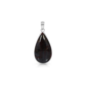 Iron Tiger Eye Pendant / 925 Sterling Silver Pendant / Healing Gemstone / Iron Tiger Eye Jewelry / Pear Cab / Iron Tiger Eye Pendants