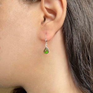 Ammolite Earring / 925 Sterling Silver Earring / Healing Gemstone / Gifts for her / Pear Cab / Ammolite Jewel / Statement Ammolite Earrings
