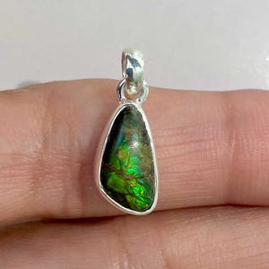Ammolite Pendant / 925 Sterling Silver Pendant / Healing Gemstone / Gifts for her / Fancy Cab / Ammolite Jewelry / Statement AML-P-203.
