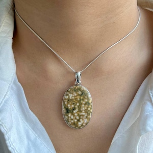 Ocean Jasper Pendant / 925 Sterling Silver Pendant / Healing Gemstone / Ocean Jasper Jewellery / Oval-Cab / Statement Ocean Jasper Pendants