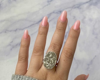 Anello vintage in argento sterling 925 Anelli regolabili in argento di larghezza semplice per donne e uomini