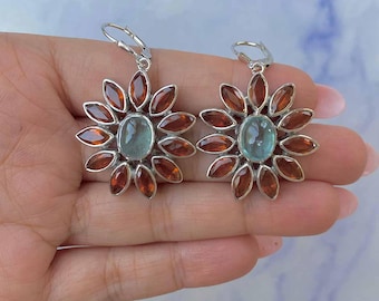 Kyanite / Green Kyanite Leverback Earring / 925 Sterling Silver Earring / Healing Gemstone / Gift for her / Dainty Earring KYN-CCE-58-G.