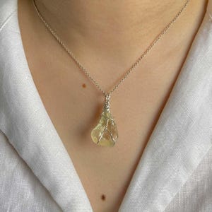 Libyan Desert Glass Pendant / 925 Sterling Silver Pendant / Healing Gemstone / Gifts for her / Fancy / Statement Libyan Desert Glass Pendant