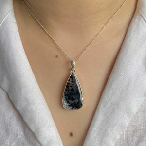Dendriten-Achat Anhänger / 925 Sterling Silber Anhänger / Heilstein / Geschenke für Sie / Dendriten Achat Anhänger