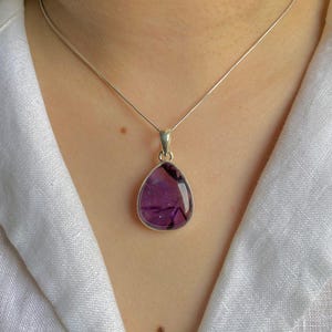 Star Amethyst Pendant / 925 Sterling Silver Pendant / Healing Gemstone / Gifts for her / Fancy / Star Amethyst / Statement Star Amethyst