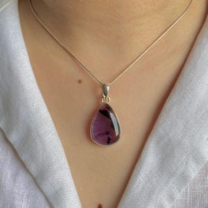 Star Amethyst Pendant / 925 Sterling Silver Pendant / Healing Gemstone / Gifts for her / Pear / Statement Star Amethyst Pendants