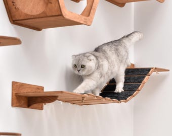 Cat furniture, Cat bridge for wall, Cat tree wall, Cat furniture wall, Cat wall bed, Cat Playground, Cat Climbing Wall Post, Cat Jungle Gym