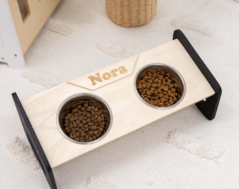 Soporte elevado para comedero de perro, comedero personalizado para mascotas, estación de alimentación para gatos, soporte elevado para comedero de cachorro