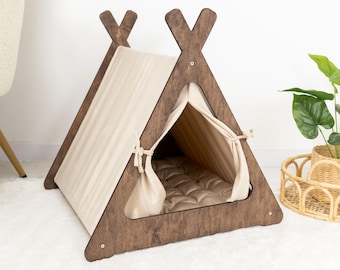 Weiches Hundehaus, Haustier-Tipi-Zelt, Hundebox-Möbel, personalisiertes Haustierbett