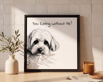 Pet Portrait from Photo, Personalized Dog Art on Canvas, Custom Cat Portrait, Unique Pet Gift, Funny Animal Wall Art