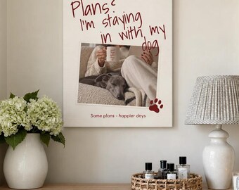 Custom Dog Mom Wall Decor, Pet Photo Wall Art, Cat Lover Interior Gift, Dog Owner Xmas Gift