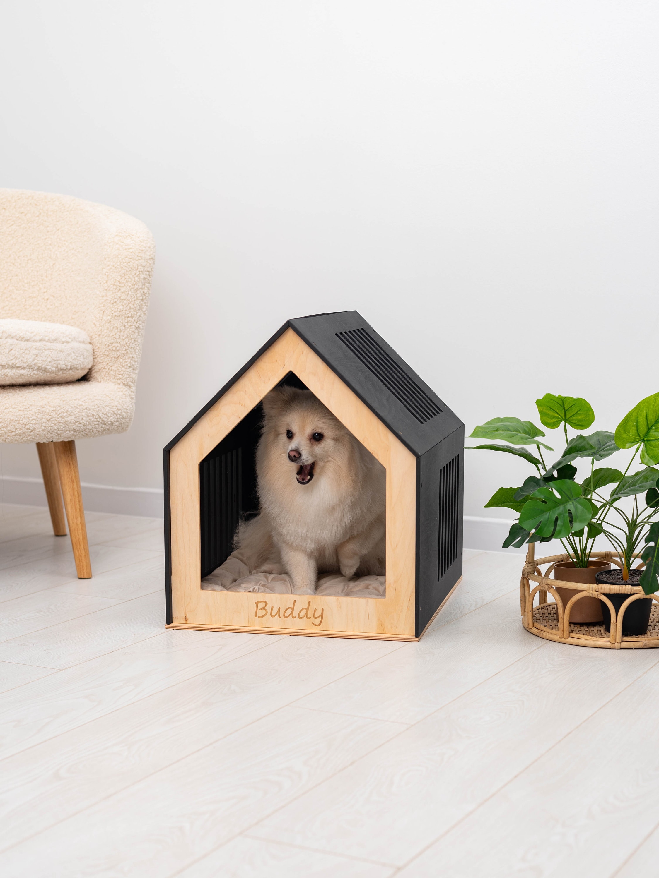 Acrylic Dog Bed, Dog Crate, Dog House, Dog Kennel, Wooden Dog