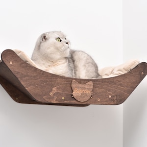 Wall Cat Bed, Cat Wall Furniture, Wall Cat Decor, Cat Lover Gift, New Home Gift, Cat Furniture, Cat Wall Play Furniture, Cat Basket image 2