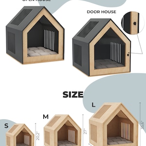 Modern Dog House with Acrylic Door, Dog Crate Furniture, Modern Dog Kennel, Indoor Dog House, Dog Crate Furniture, Pet Furniture, Cat Gifts image 4