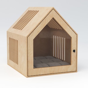 modern dog crate, dog crate furniture, small dog crate, dog house indoor, wooden dog crate, custom dog crate, dog house with door