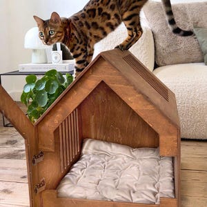 Modern Dog Cage, Wooden Dog House, Dog Kennel, Dog Bed, Dog House, Pet Furniture, Cat Crate, Pet Gift,  Cat Kennel, Cat Cave