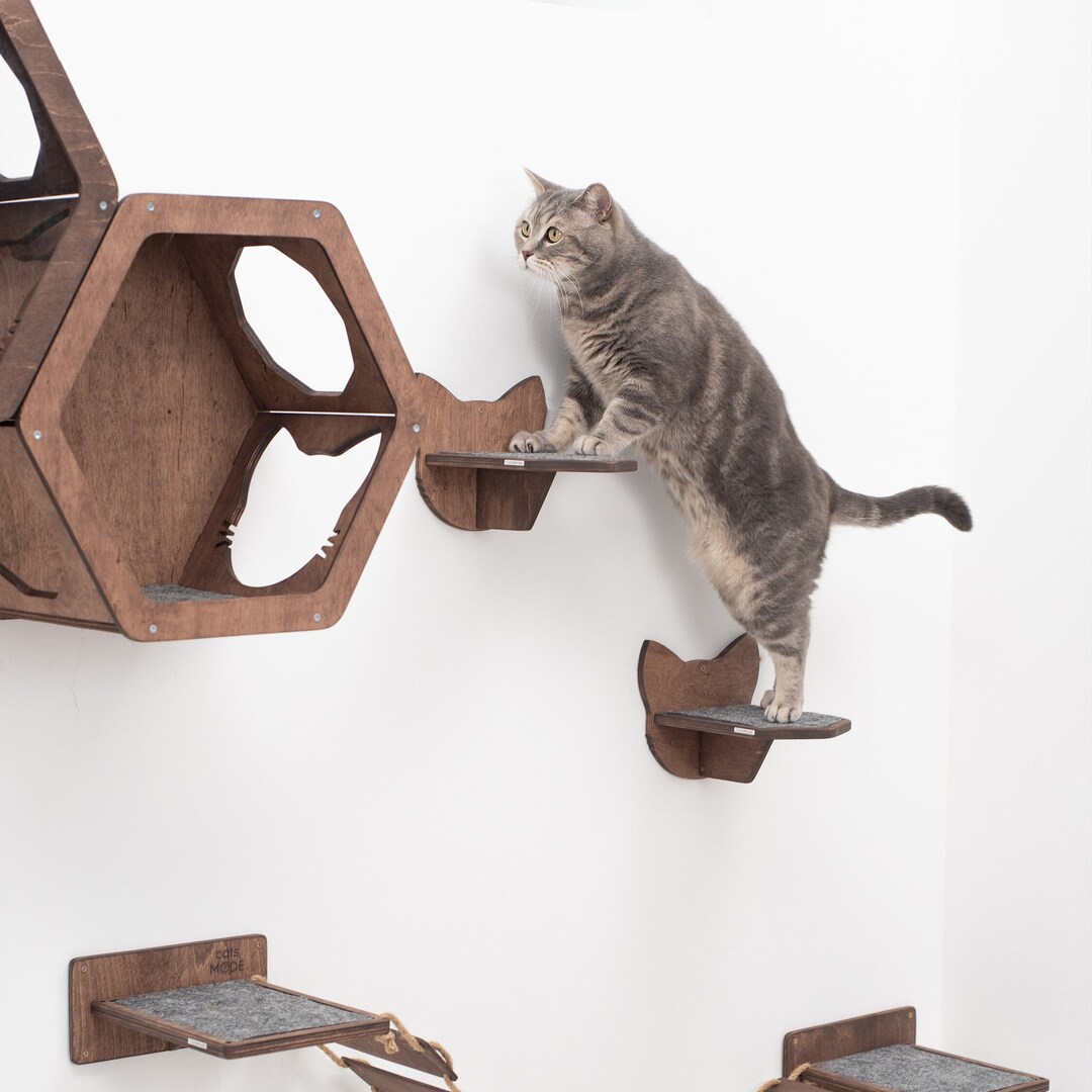 Cat Wall Steps Cat Wall Bridge Cat Wall Bed White Steps for Etsy