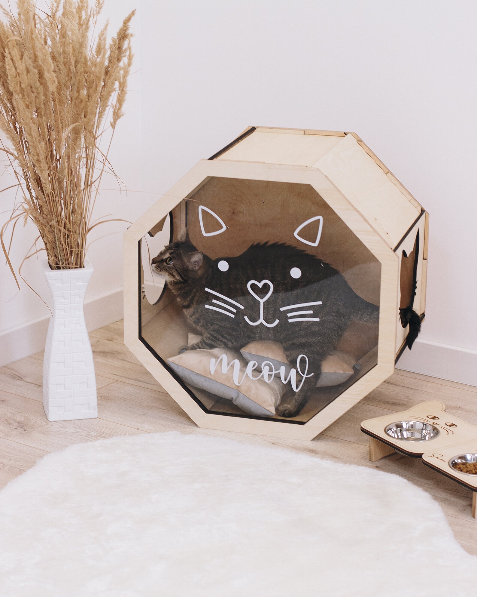 Cat House Indoor Cat Wall Furniture Cat Shelves New Home Gift Etsy