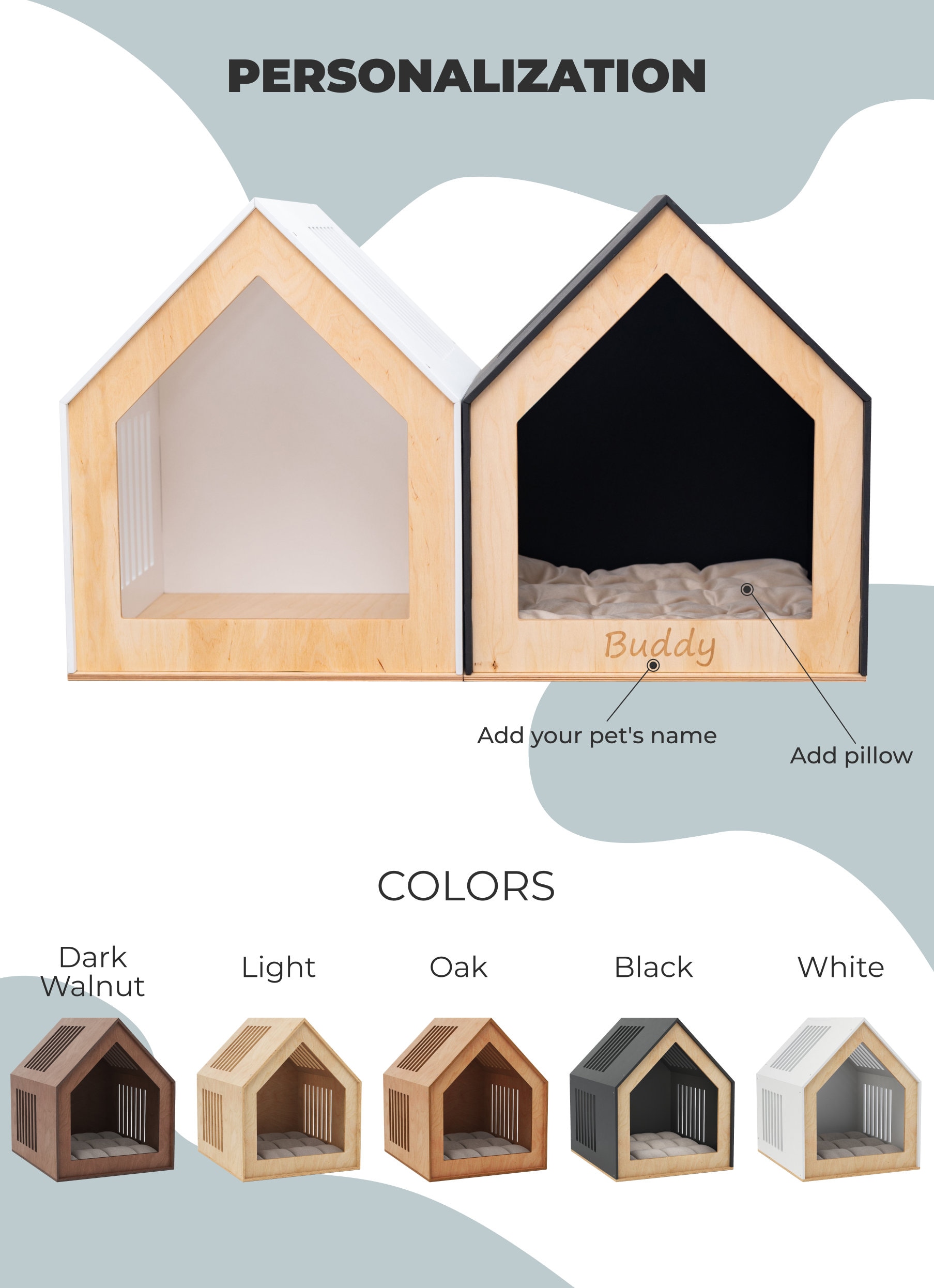 Image showcasing Modern Dog Crate, Dog House for Small Dogs, Big Dog Bed, Custom Dog ...