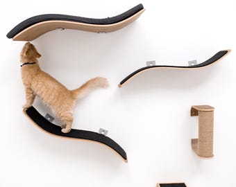 Cat Wall Play Furniture, Soft Cat Bed, Climbing Shelves for Big Cat, Floating Perch Shelf, Minimalist Wall Cat Tree, Cat Wall Gym, Cat Gift
