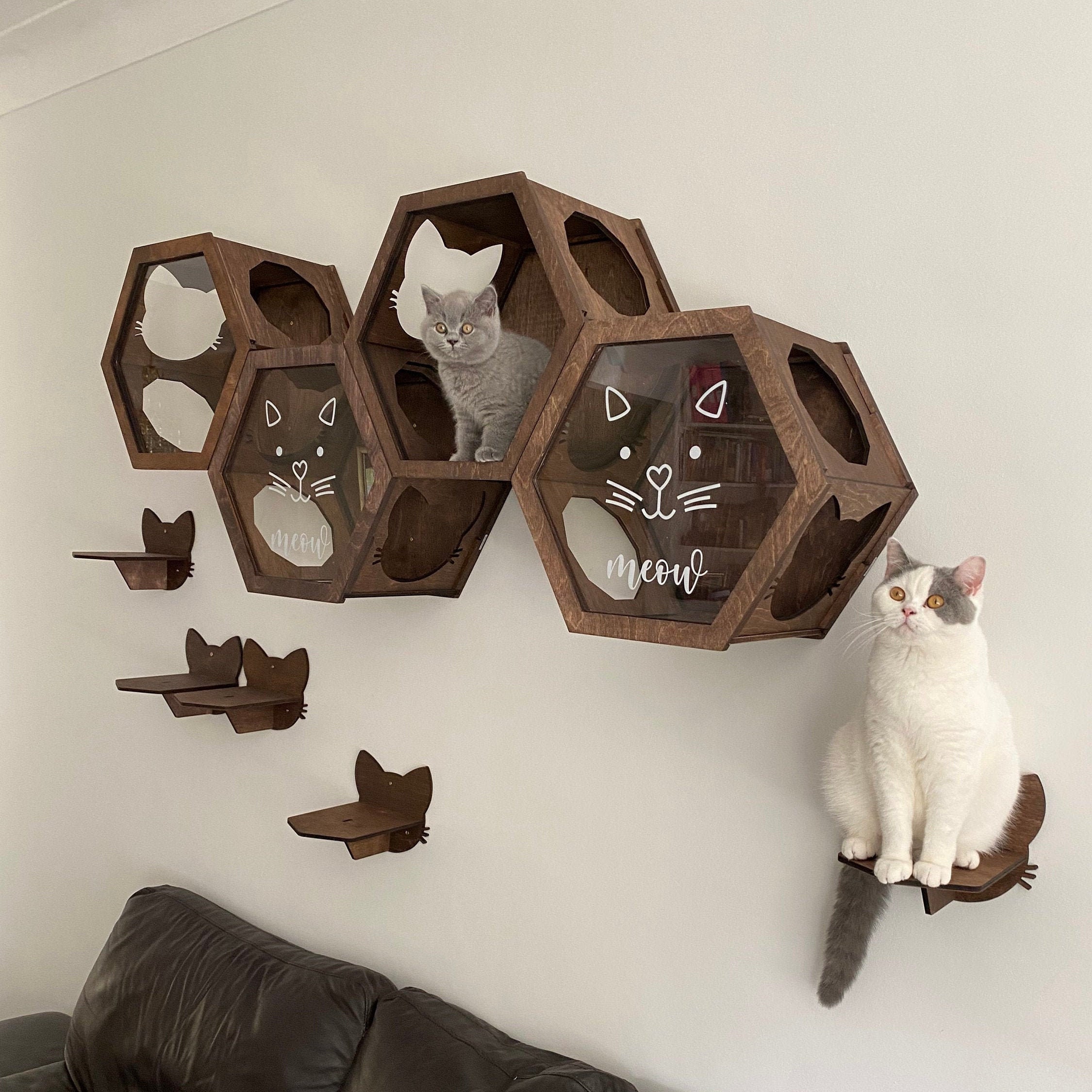 Cat Furniture Wall Mounted Cat Bed Pet Furniture Cat Shelves Etsy
