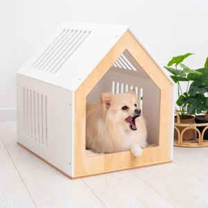 Modern Dog House with Acrylic Door, Dog Crate Furniture, Modern Dog Kennel, Indoor Dog House, Dog Crate Furniture, Pet Furniture, Cat Gifts image 7