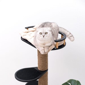 Cat Tree, Scratching Playground, Cat Playhouse, Wood Cat Tower, Cat Climbing Tree, Cat Lover Gift, Cat Furniture, Cat Gift, Wood Cat Condo image 2