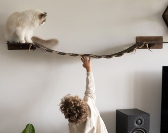 Cat Wall Bridge, Play Wall Furniture for Active Cat, Cat Wall Furniture, Cat Play Furniture,  Modern Cat Furniture, Cat Activity Center