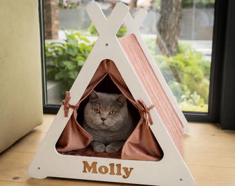 Modern cat house | Pet tent bed indoor | Pet owner gift