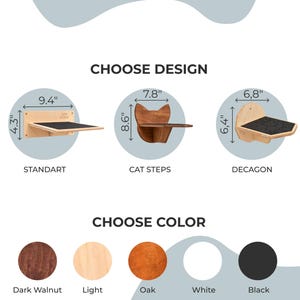 Cat Wall Steps, Cat Wall Bridge, Cat Wall Bed, White Steps for Cat, Black Wall Steps, Cat Lovers's Gift, Cats Wall Decor, Black Cat Bed image 3